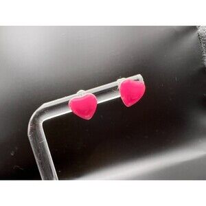Stella & Dot Pink Heart Earrings